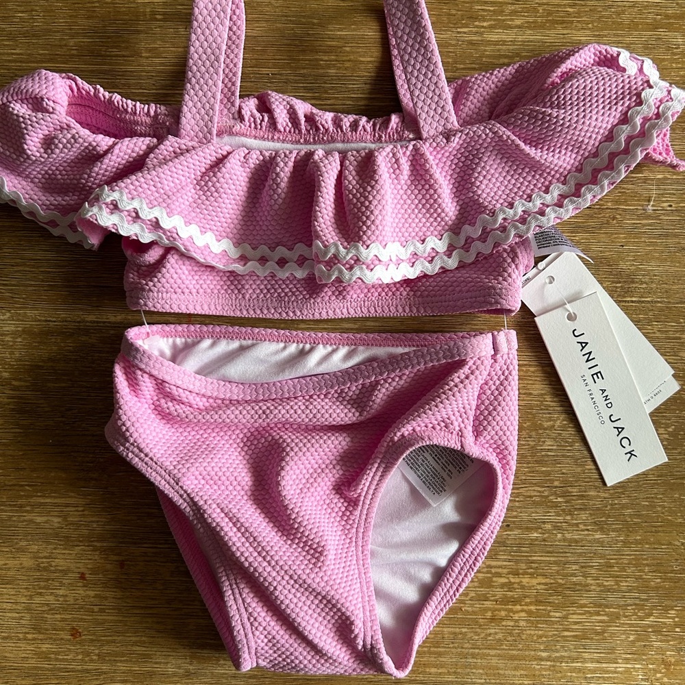 Janie and Jack Pink Infant Swimsuit